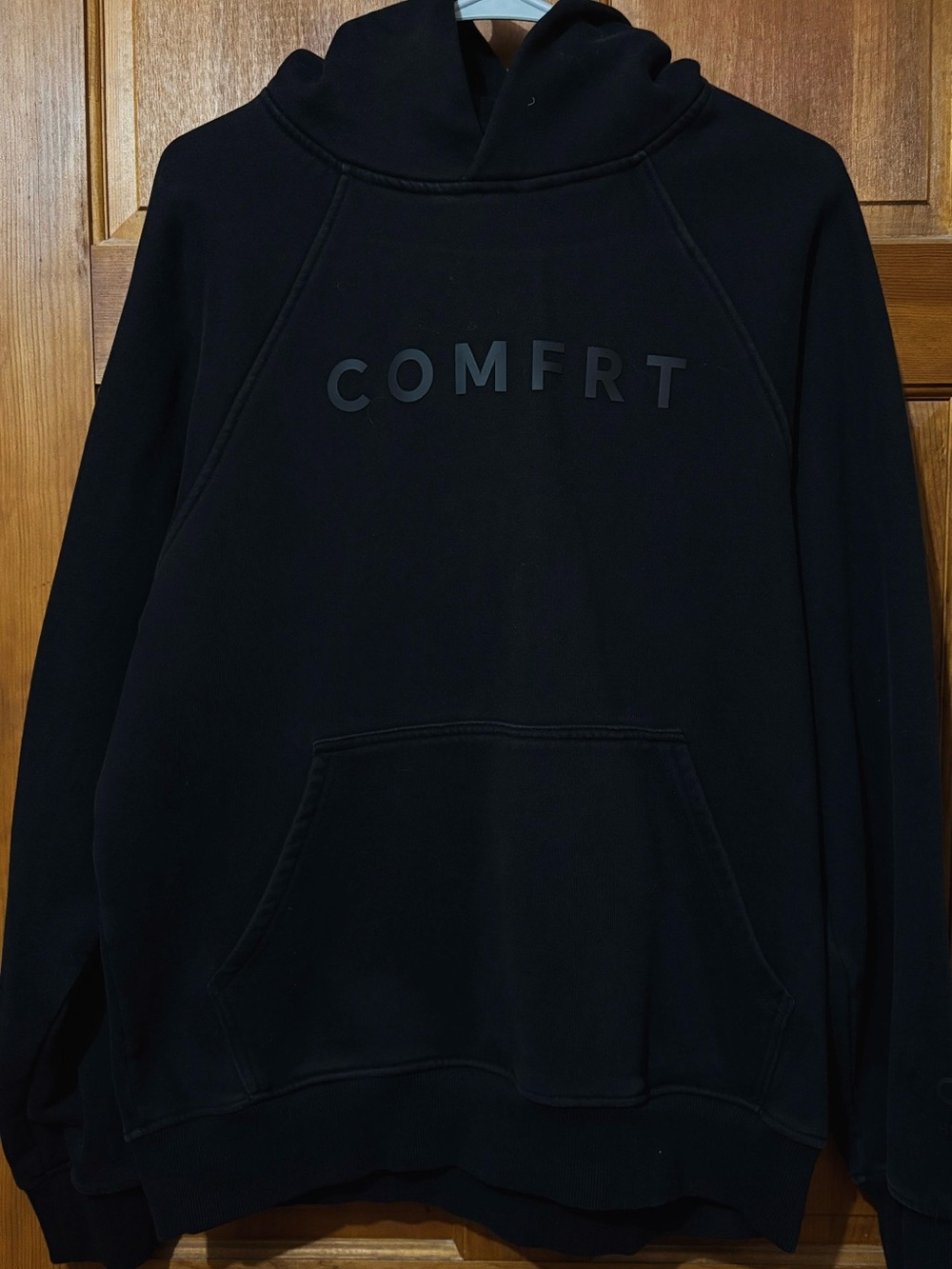 Men's COMFRT Black Crewneck Hoodie Sweatershirt